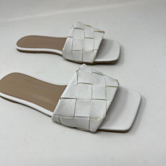 Princess Polly Koko Sandal Basket Weave Slide Slip On - 7 - Picture 3 of 8